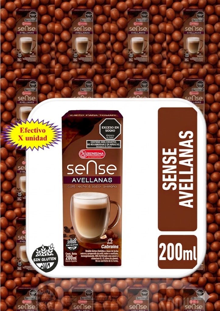BEBIDA LACTEA UAT SENSE LA SERENISIMA 200CC AVELLANAS  (comprando 2 o más p